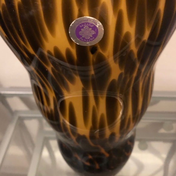 Momo Panache Glass Vase Brown Poland Large 12” - Picture 5 of 7